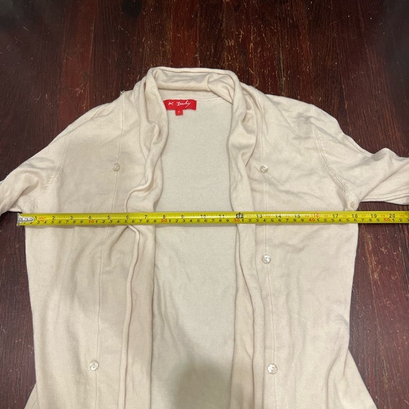 Rene Derhy cream cardigan with button detail - Picture 6 of 9